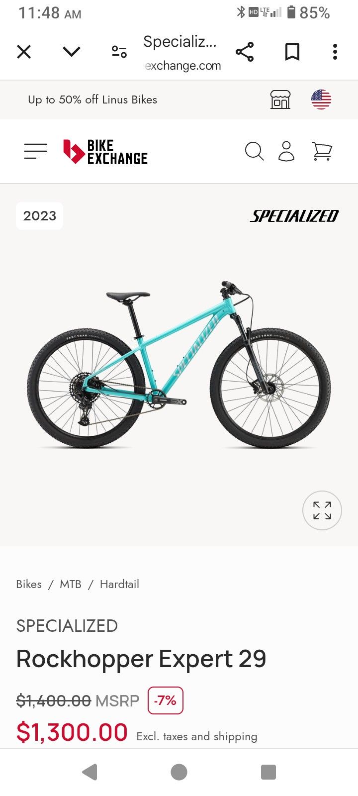 Specialized 26 Inch Rockhopper Mountain Bike