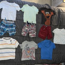 Old navy & gap toddler boy clothes size 4T. Some have stains. 1 pair of shorts has very tiny hole on back. See pics 
