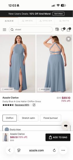 Bridesmaids dress- blue (dusty blue)