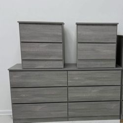 Dresser And 2 Nightstands - Cómoda Y 2 Mesitas De Noche 