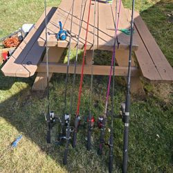 Whole Lot Of Rods And Reels.  Zebco And Others