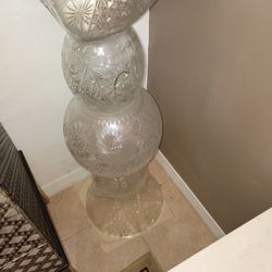 Vintage glass vase clear