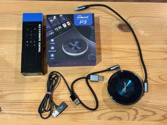 Ottocast P3 Android 12 AI Wireless CarPlay Adapter Android Auto 128gb w/ Remote