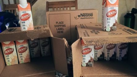 Brand New Three Cases Boost High Protein  Calorie BODYBUILDER WEIGHT GAIN EXERCISE Very High Calorie Creamy Strawberry Chocolate Vanilla. Case of 24 v