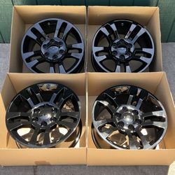 18” Chevy Chevrolet GMC Silverado 1500 Black Wheels Rims Rines 