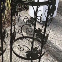 Partylite metal grape vine plant candle stands indoor or outdoors