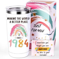 New In Box 40th 1984Birthday Gifts for Her,20oz Stainless Steel Insulated Tumblers