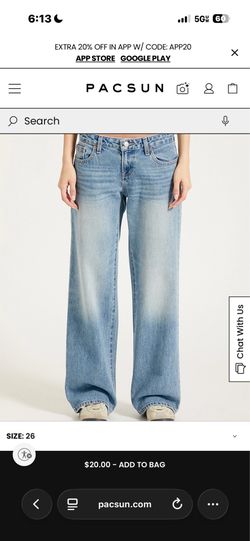 Pacsun Zoe low rise girlfriend jeans
