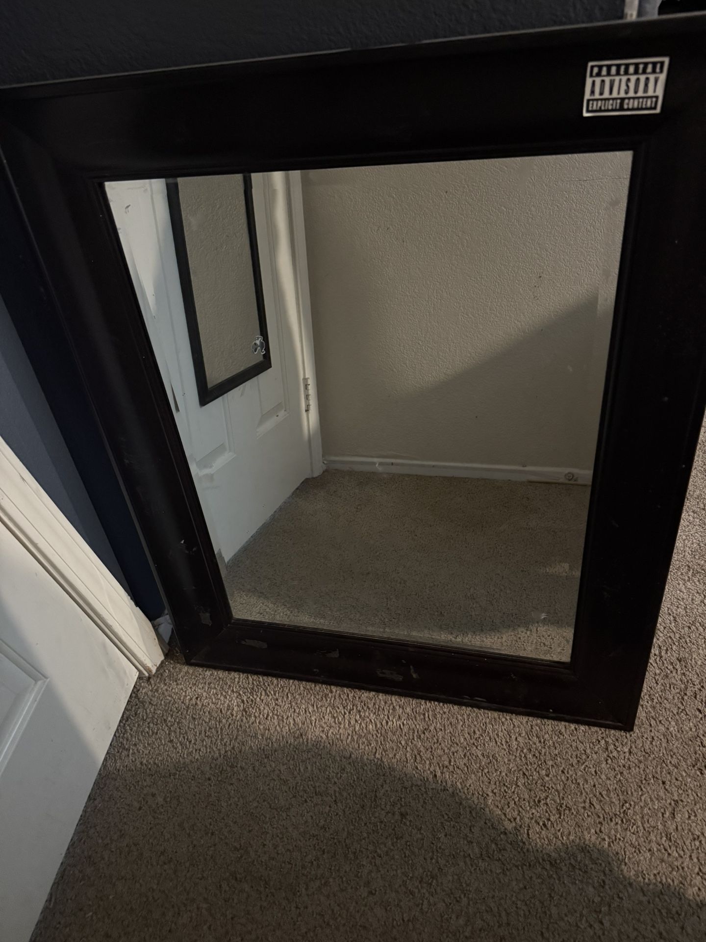 black frame mirror