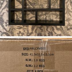 9 Slot Wood Shelf 