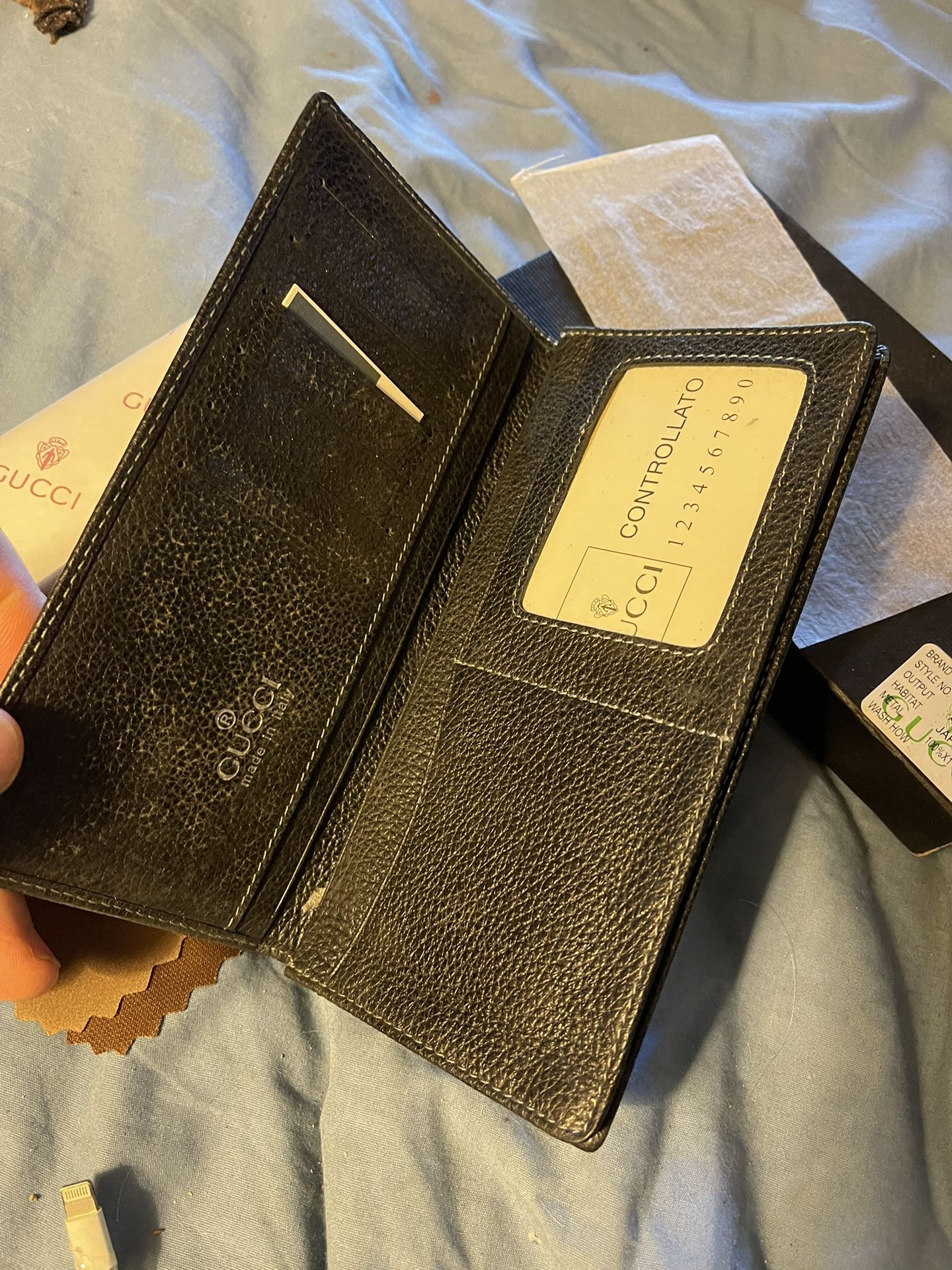$850 NEW Authentic Versace embossed Men's Leather Wallet Vintage