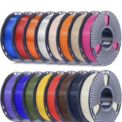 SUNLU PLA+ 2.0 Filament 1.75mm 16-Color Bundle, 250g Spool Multi-Color Pack