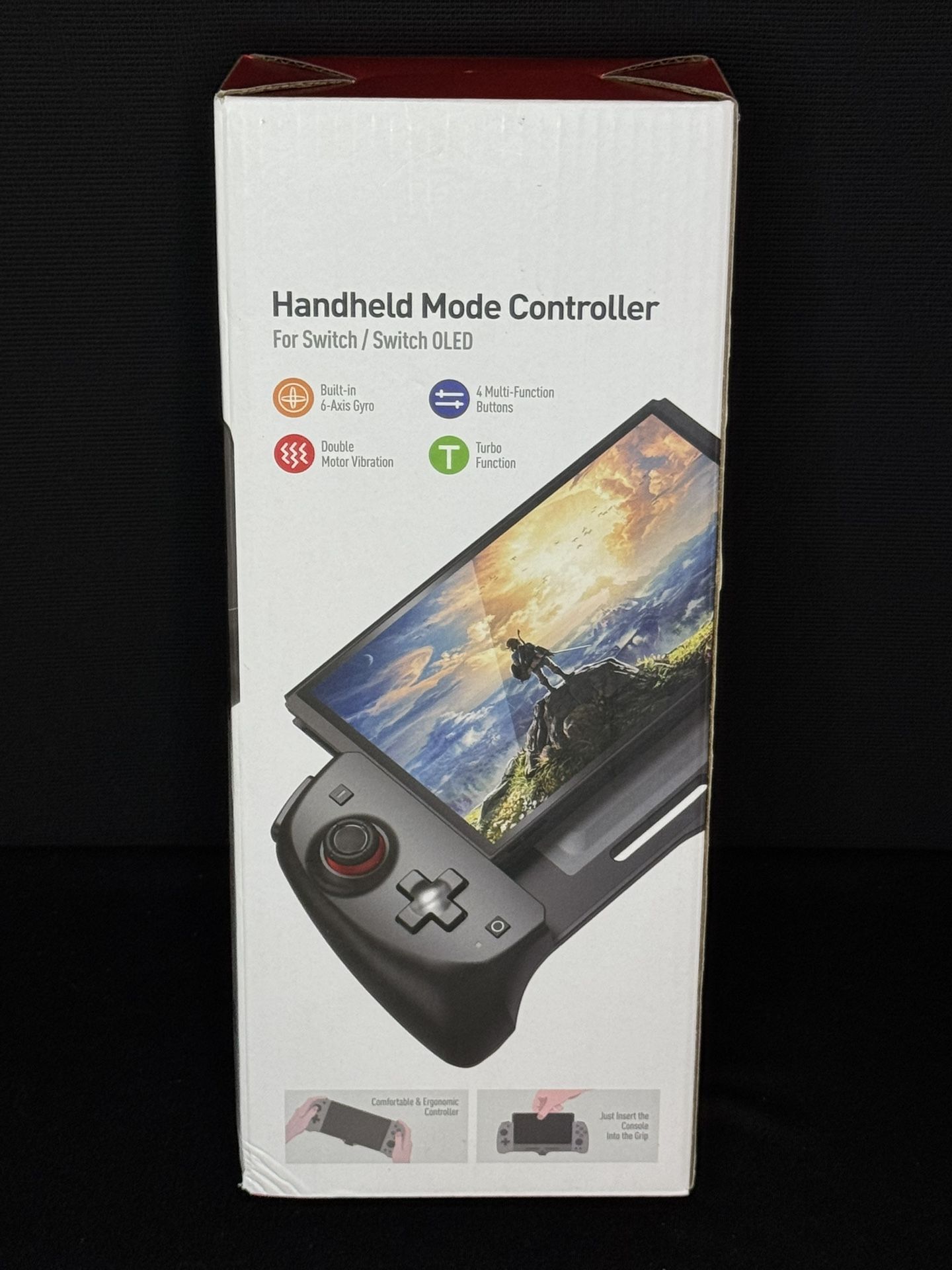 Senwoo Switch Controller for OLED, One-Piece Joypad Controller Replacement with Adjustable TURBO and Dual Motor Vibration (Black)