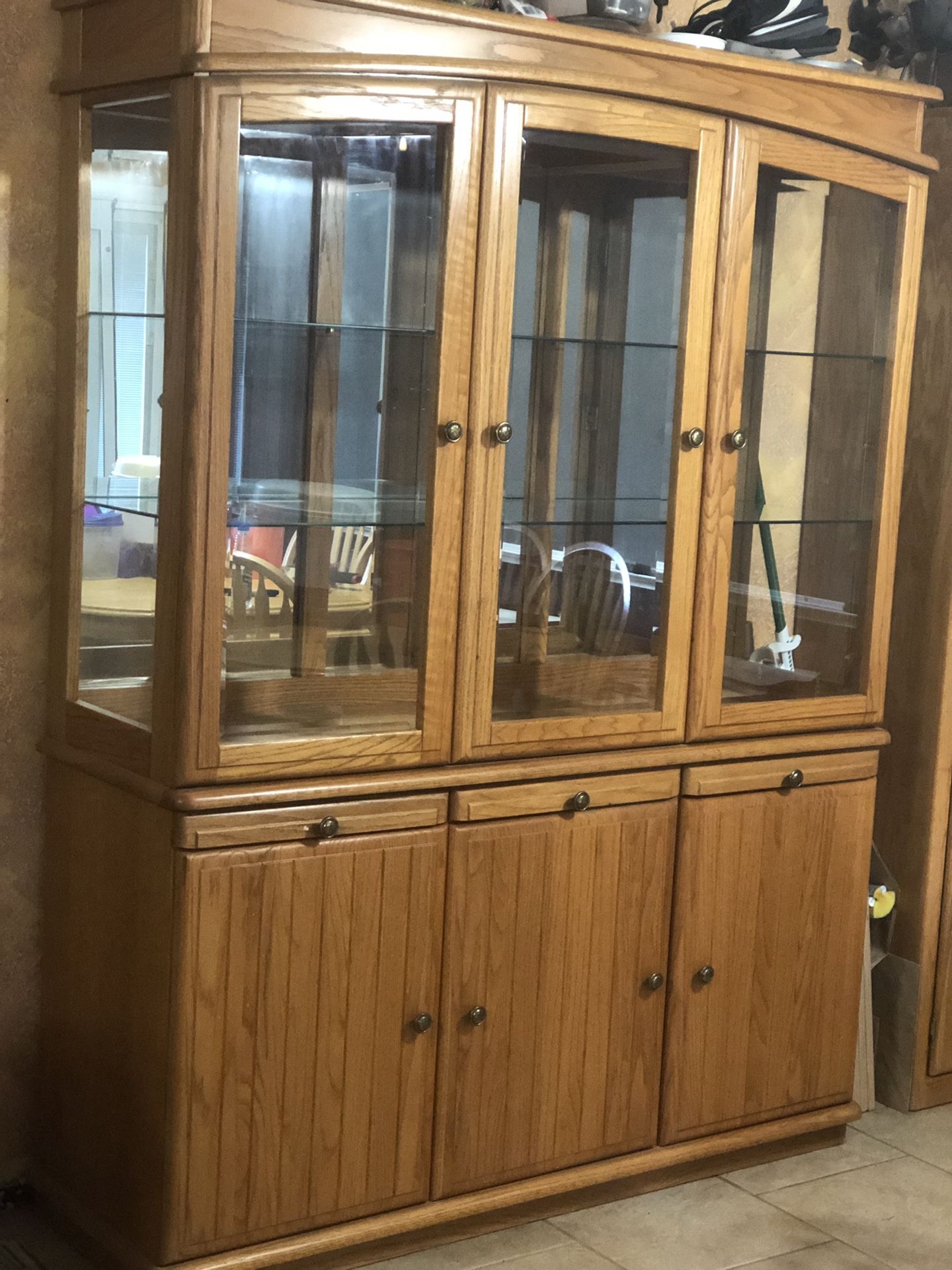 Oak China Hutch for Sale in Sandy, OR OfferUp