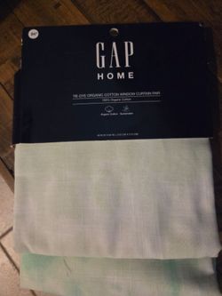Gap Home Tie-Dye Organic Cotton Curtain Pair 84"