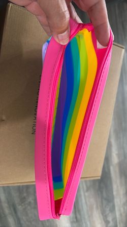 Large Rainbow Pop It Fidget Pencil Pouch