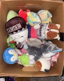 Squishmallows and Ty Beanie Babies Plush Toy Lot