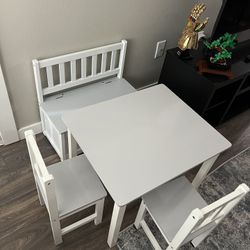 kids table 2 chairs and bench