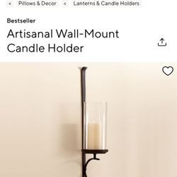 3 Pottery Barn - Artisanal Wall-Mount Candle Holder