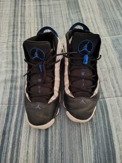 Blue and white mens Jordan 6 ring