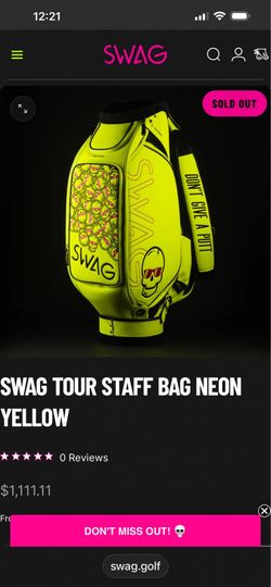 SWAG Tour Staff Bag-Neon Yellow