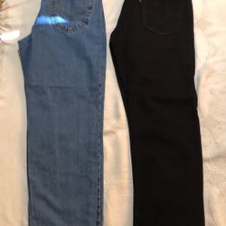 Men’s Levi’s Blue 36x32 $20/black 505 36x34 $25