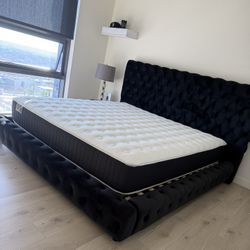 New In Box King Bed Frame With Mattress (Read Description Below)