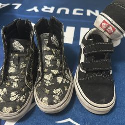 $15 For Both Size 11C Girls Vans Shoes 