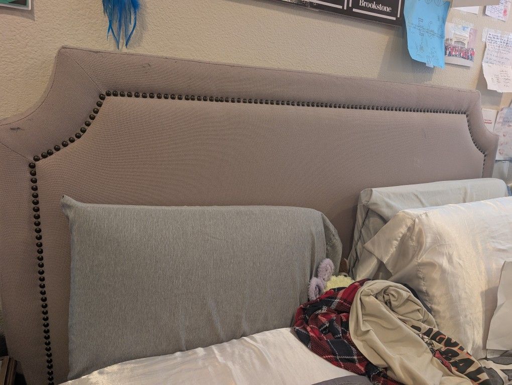 Queen Size Headboard, Bed Frame And Box Spring