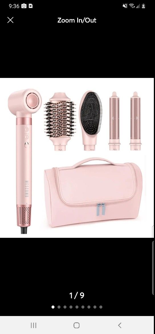 in Hair Dryer Brush – Fast Blow Dry Curling Styling Tool for Frizz  Free Volume, Smooth Hair No Heat Damage – Includes Travel BagOpen box