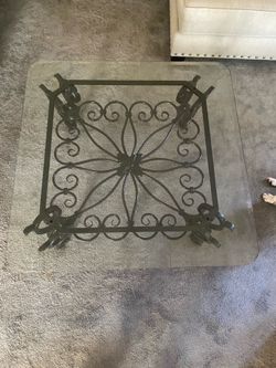 Glass coffee table