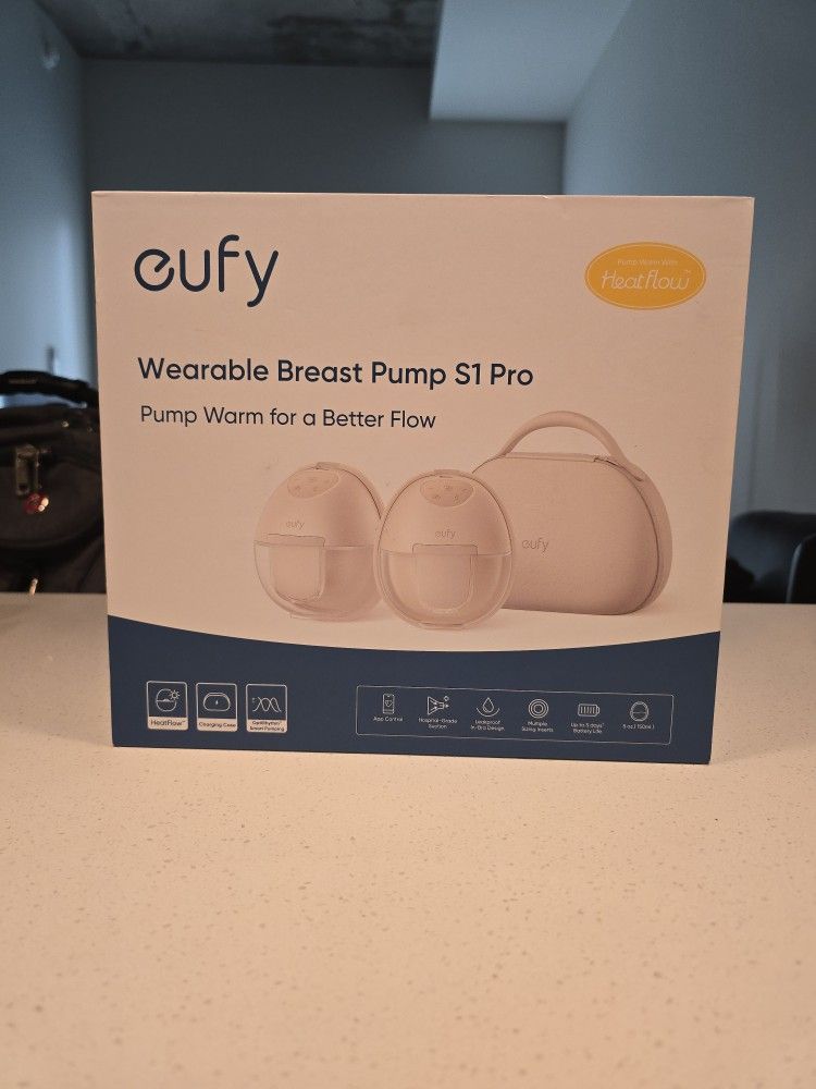 Eufy S1 Pro Wearable Breast Pump – Powers On – Box Included