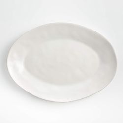 White Large Oval Serving Platter