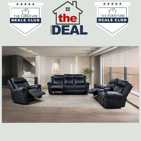 3-PC RECLINING SET: GLIDING LOVESEAT