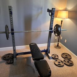 Bench Press, Bar And Weights
