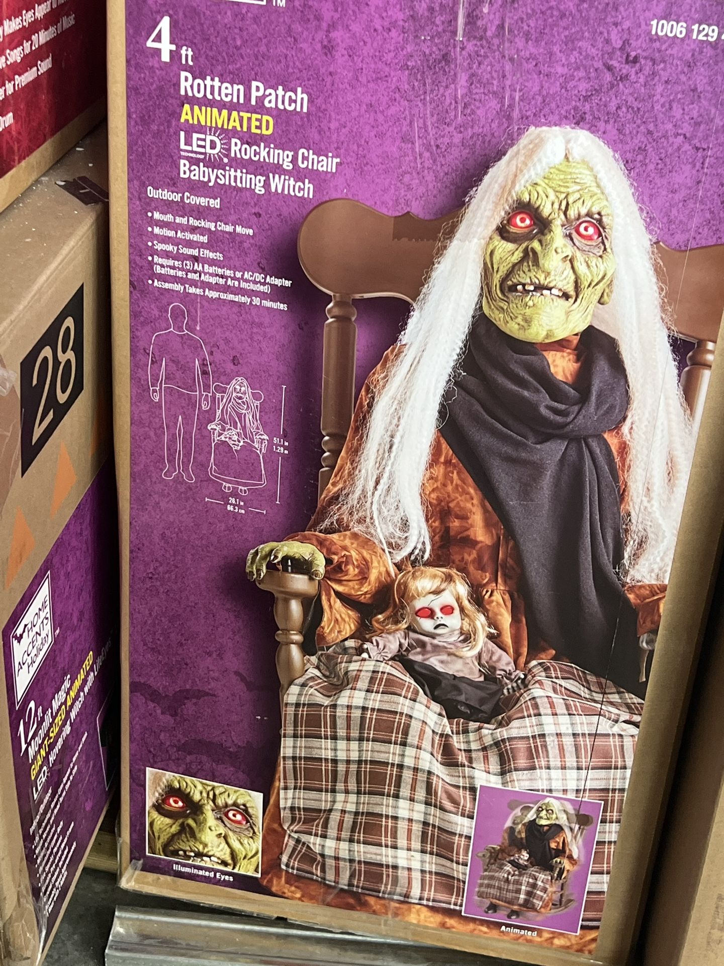 Halloween Rocking Chair Baby Sitter Witch