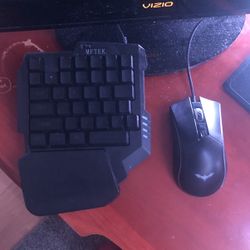 LED Mouse and Half Keyboard 