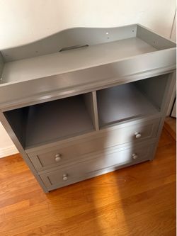 Gray Baby Changing Table