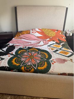 Fairly new king size bed + mattress/boxspring