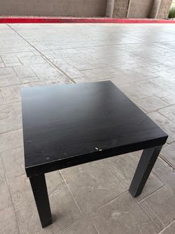 Black Square Side End Table