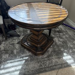 Round Wood Table