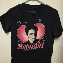 Twilight Movie T-Shirt EDWARD Baby Girl Adult  Black Cotton Size S