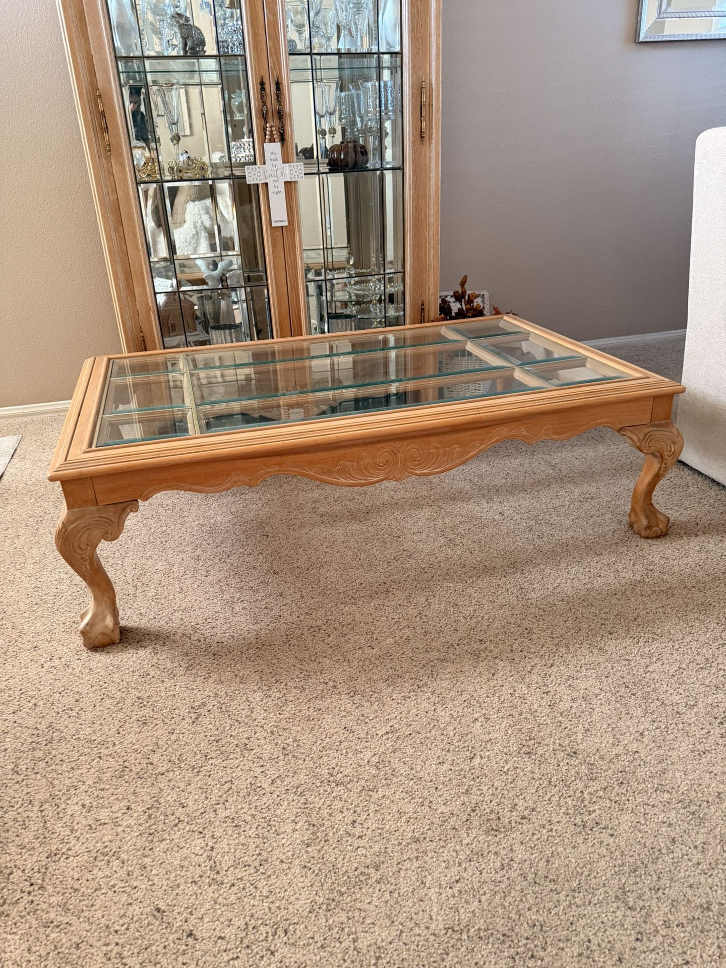 Vintage French Country Coffee Table - 53”