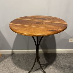 Handcrafted Wood Top Table 