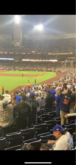 4-Padres vs Pirates field level tickets Sec 124 Wednesday