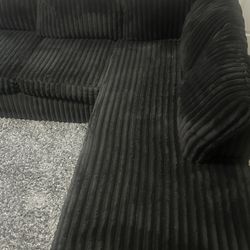 black sectional 