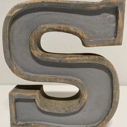 Freestanding Decorative Wood Letter Bloc / Rustic Design