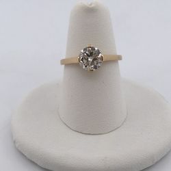 Gia Certified Old European Cut Diamond Ring Size 6.25