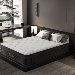 NEW-Twin Size Mattress, 12 Inch Twin Mattress in a Box, Cooling Matress with Memory Foam & Individual Pocket Springs for Pressure Relief & Spinal Alig