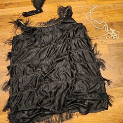 Womens 1920s Fringed Flapper Costume 